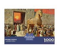 The Epic of The Trojan War Wooden Jigsaw Puzzle Waterproof 1000 Piece Puzzles for Adults Gifts Impossible Home Decoration