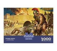 The Epic of The Trojan War Wooden Jigsaw Puzzle Waterproof 1000 Piece Puzzles for Adults Impossible Educational Games