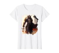 The Epic Warrior Bravery in the Dark Value Graphic T-Shirt, Women, White, S
