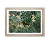 The Equatorial Jungle by Henri Rousseau Framed Wall Art Print A2 Oak