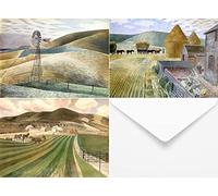 The Eric Ravilious ‘Furlongs’ Greetings Card Collection - 3 Cards & White Evelopes. Printed on 300gm Invercote card stock. All materials are FSC approved.