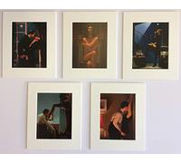 The Erotic Collection by Jack Vettriano Set of 5 Mounted Art Prints(10" x 8" - 25cm x 20cm) Erotic Art