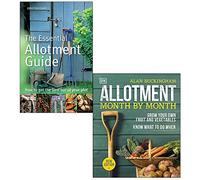 The Essential Allotment Guide By John Harrison & [Hardcover] Allotment Month By Month By Alan Buckingham 2 Books Collection Set