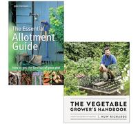 The Essential Allotment Guide By John Harrison & [Hardcover] The Vegetable Grower's Handbook By Huw Richards 2 Books Collection Set