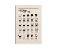 The Essential Coffee Guide Vintage Poster Decorative Painting Canvas Wall Art Living Room Poster Bedroom Painting Wall Art Picture Print Modern Family Room Decor 12 x 18 Inches (30 x 45 cm)
