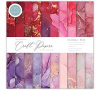 The Essential Craft Papers - 6x6 - Ink Drops - Rose