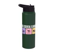 The Essential Element La Ti Na Periodic Table Chemistry Joke Stainless Steel Insulated Water Bottle