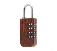 The Essential Locker Companion A Compact Four Digit Padlock Built to Last Through Any Challenge (Walnut)
