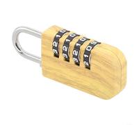 The Essential Locker Companion A Compact Four Digit Padlock Built to Last Through Any Challenge (White Oak Log)
