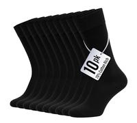 The Essentials Wardrobe 10PK Mens Black Ankle Socks - UK 9-11/EU 43-45 - Black