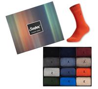 The Essentials Wardrobe 12PK Mens Embroidery Socks - UK 6-9/EU 39-43 - Assorted
