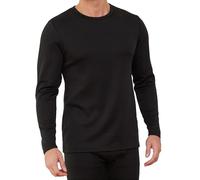 The Essentials Wardrobe 1PK Mens TEW Long Sleeved Thermal Top - Black - X Large