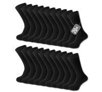 The Essentials Wardrobe 20PK Mens Black Ankle Socks - UK 9-11/EU 43-45 - Black