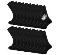 The Essentials Wardrobe 20PK Mens Drop Needle Ankle Socks - UK 6-8.5/EU 39-42.5 - Black