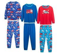 The Essentials Wardrobe 3PK Boys LS Long Pyjamas- Transport - 1½ - 2 Yrs