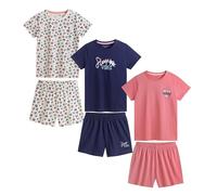 The Essentials Wardrobe 3PK Girls Shorty Pyjamas- Animal - 8/9 YRS