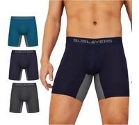 The Essentials Wardrobe 3PK Mens SL Premium Boxer - Bamboo - Assorted - 2X Large