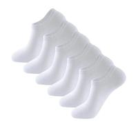The Essentials Wardrobe 6PK Ladies Low Cut Trainer Socks - UK 4-8/EU 37-42 - White