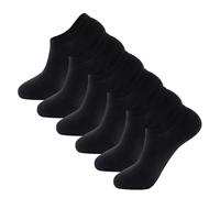 The Essentials Wardrobe 6PK Mens Low Cut Trainer Socks - UK 9-11/EU 43-45 - Black