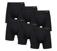 The Essentials Wardrobe 6PK Mens TEW Premium Boxer - Bamboo - Black - Small