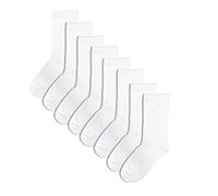 The Essentials Wardrobe CHILDREN 8 PACK TEW SOCKS - WHITE - 6-8.5