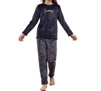 The Essentials Wardrobe Girls Fleece Pyjama Set Thick Fleece Long Sleeve Top & Bottom Pants Sleepwear Pjs Loungewear Nightwear for Kids Soft & Comfortable Top & Trousers 3-14
