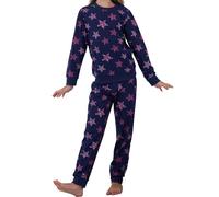 The Essentials Wardrobe Girls LS Pyjamas Set - Fake Cotton - Star - 6/7 Years