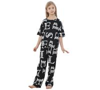The Essentials Wardrobe Girls TEW 1 Pack SS Pyjamas - Mono Type - 8/9 YRS
