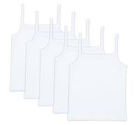 The Essentials Wardrobe Girls TEW 5 Pack Cami Vests - 8/9 YRS - White