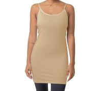 The Essentials Wardrobe Ladies 1 Pack Longline Cami Vest - 8-10 - Neutral