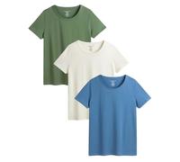 The Essentials Wardrobe Ladies TEW 3 Pack T- Shirt - Khaki - Mid - Large