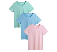 The Essentials Wardrobe Ladies TEW 3 Pack T- Shirt - Pastel - Large