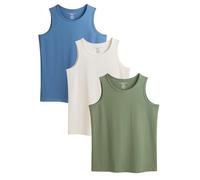The Essentials Wardrobe Ladies TEW 3 Pack Vest - Khaki - Mid - Medium