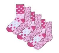 The Essentials Wardrobe Ladies TEW 6 Pack Cosy Socks - UK 4-8/EU 37-42 - Dots