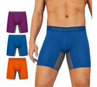 The Essentials Wardrobe Mens Bamboo Boxers 3 Pack Breathable Elasticated Waistband Premium Underwear Contoured 3D Pouch Anti-Chafe Panels Anti Leg Ride-up Mens Sports Boxers