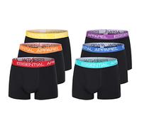 The Essentials Wardrobe Mens TEW 6 Pack Mens Boxer - 4X Large - Black Contrast WB
