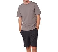 The Essentials Wardrobe Mens TEW Shorty Pyjamas - Contrast - Light Grey/Dark Grey - XX Large