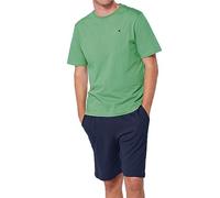 The Essentials Wardrobe Mens TEW Shorty Pyjamas - Contrast - Sage/Navy - 3X Large