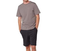 The Essentials Wardrobe Mens TEW Shorty Pyjamas - Contrast - Taupe - X Large