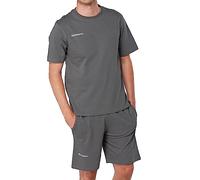 The Essentials Wardrobe Mens TEW Shorty Pyjamas - Dark Grey - 3X Large