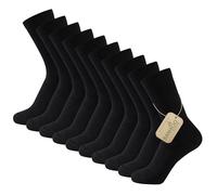The Essentials Wardrobe Unisex 10 Pairs Bamboo Socks Mens Ladies Naturally Anti-Bacterial Reinforced Heel & Toe Adult Socks Flat Toe Seam Machine Washable Socks