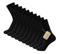 The Essentials Wardrobe Unisex 10 Pairs Bamboo Socks Mens Ladies Naturally Anti-Bacterial Reinforced Heel & Toe Adult Socks Flat Toe Seam Machine Washable Socks