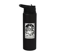 The Esthetitian Tarot Card Skelleton Beautician Halloween Stainless Steel Insulated Water Bottle