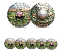 The Eternal Golfer’s Challenge Coin, Over Par Old Bastards Golf Club Challenge Coin, 3D Funny Double-Sided Lifetime Member Golf Commemorative Coin, Collectible Keepsake, Gift for Friends