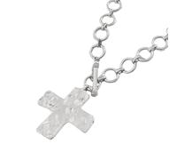 The Eternal Hammered Necklace, A Deeply Meaningful Christian Jewelry Piece, Offers Comfort, Is Waterproof And Fade-Resistant, And Suitable For Both Men And Women. (Silver)