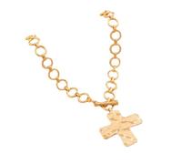 The Eternal Hammered Necklace, A Deeply Meaningful Christian Jewelry Piece, Offers Comfort, Is Waterproof And Fade-Resistant, And Suitable For Both Men And Women. (Gold)