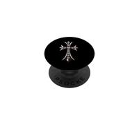 The Eternal Heart in Pave Celtic Silver Cross PopSockets Adhesive PopGrip
