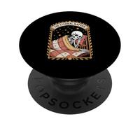 The Eternal Napper Cozy Skeleton Sleep Under Stars PopSockets Adhesive PopGrip