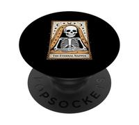 The Eternal Napper Skeleton Celestial Sleep Vibes PopSockets Adhesive PopGrip