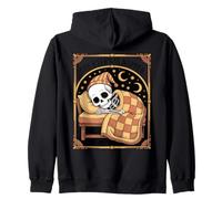 The Eternal Napper Skeleton Sleepy Night Humor Zip Hoodie